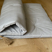 Natural Hemp filled Sofa Protector in cotton Stripe fabric for Dogs Cats Machine Washable Sofa & Couch Slipcovers Custom made sizes