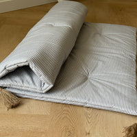 Natural Hemp filled Sofa Protector in cotton Stripe fabric for Dogs Cats Machine Washable Sofa & Couch Slipcovers Custom made sizes