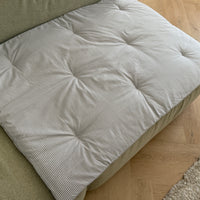 Natural Hemp filled Sofa Protector in cotton Stripe fabric for Dogs Cats Machine Washable Sofa & Couch Slipcovers Custom made sizes