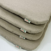 Hemp Linen seat cushion for chair with ties filled organic hemp fiber in natural non dyed linen fabric Chair Cushion Pillow seat custom size