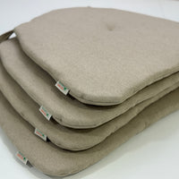 Hemp Linen seat cushion for chair with ties filled organic hemp fiber in natural non dyed linen fabric Chair Cushion Pillow seat custom size