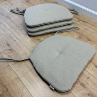 Hemp Linen seat cushion for chair with ties filled organic hemp fiber in natural non dyed linen fabric Chair Cushion Pillow seat custom size