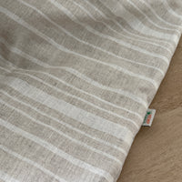 Organic Hemp Linen Quilt Blanket Hemp Fiber Fill, "Country stripes" quilted