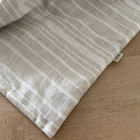 Organic Hemp Linen Quilt Blanket Hemp Fiber Fill, "Country stripes" quilted