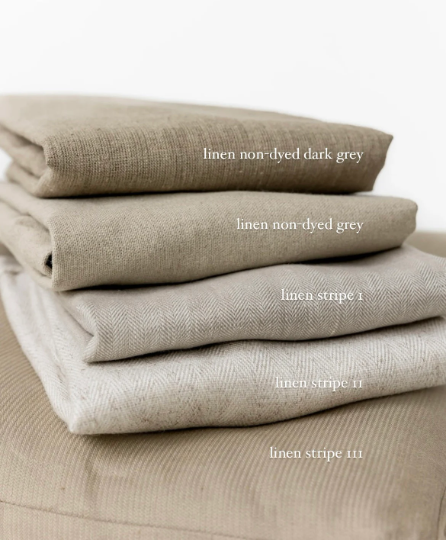 Hemp Linen Pet Mat Pad Cushion with Removable Linen Cover organic hemp fiber filler in non-dyed linen fabric