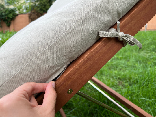 Natural Hemp Linen Сushion for Sunbed Sun Lounger Pool Pad Replacement Chair Garden Outdoor Linen fabric filled organic Hemp fiber Custom