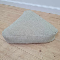 Triangular Linen floor cushion filled Buckwheat hulls /Organic Meditation cushion/ pillow seat/Meditation pillow for Yoga studio