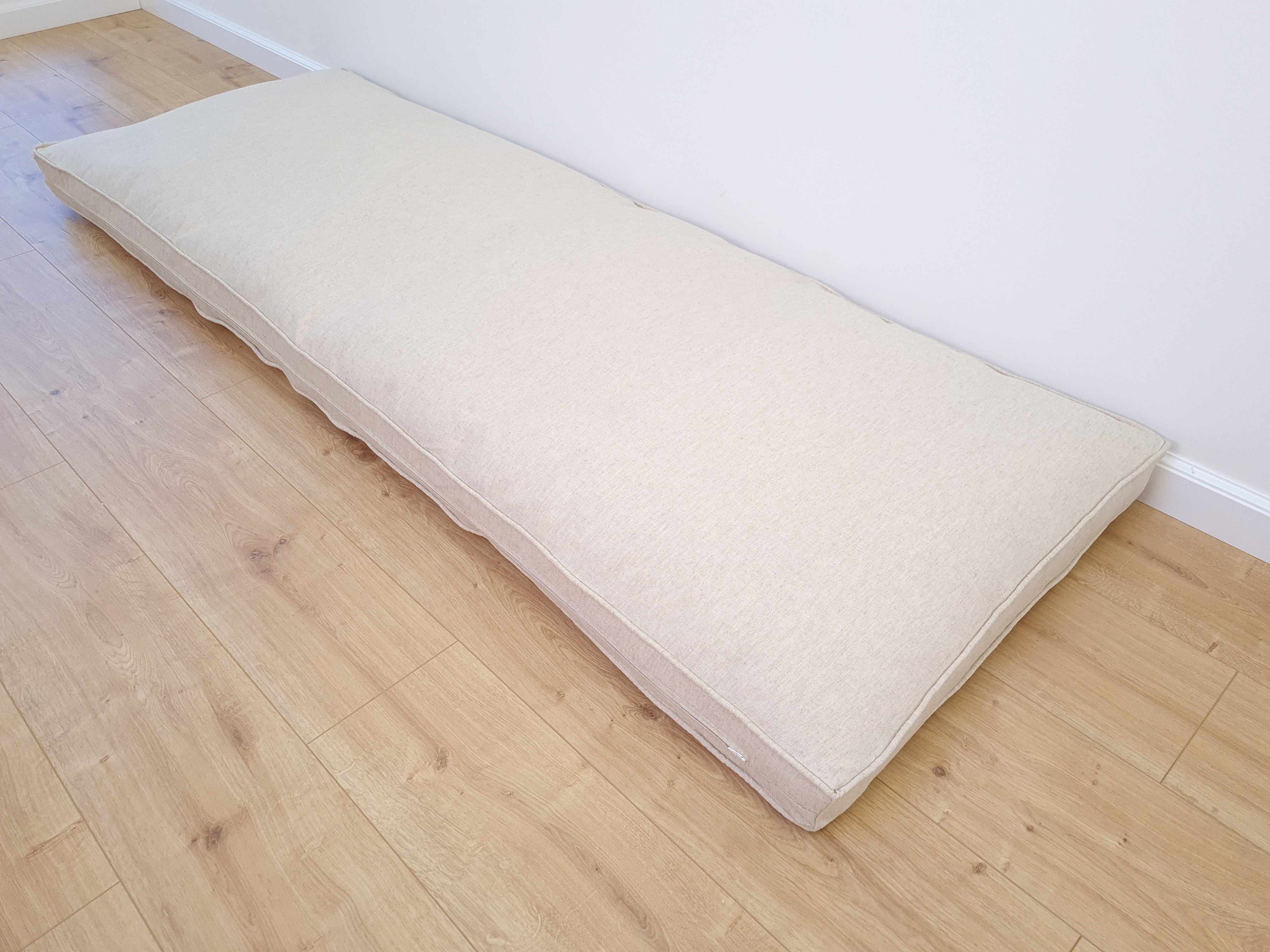 Special listing for R. three hemp cushions with covers in natural beige linen fabric