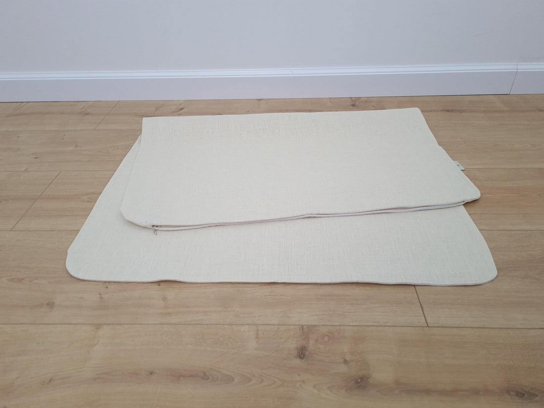Zabuton cover Linen natural cover with zipper, unfulfilled linen case size 23"x35" without stitches