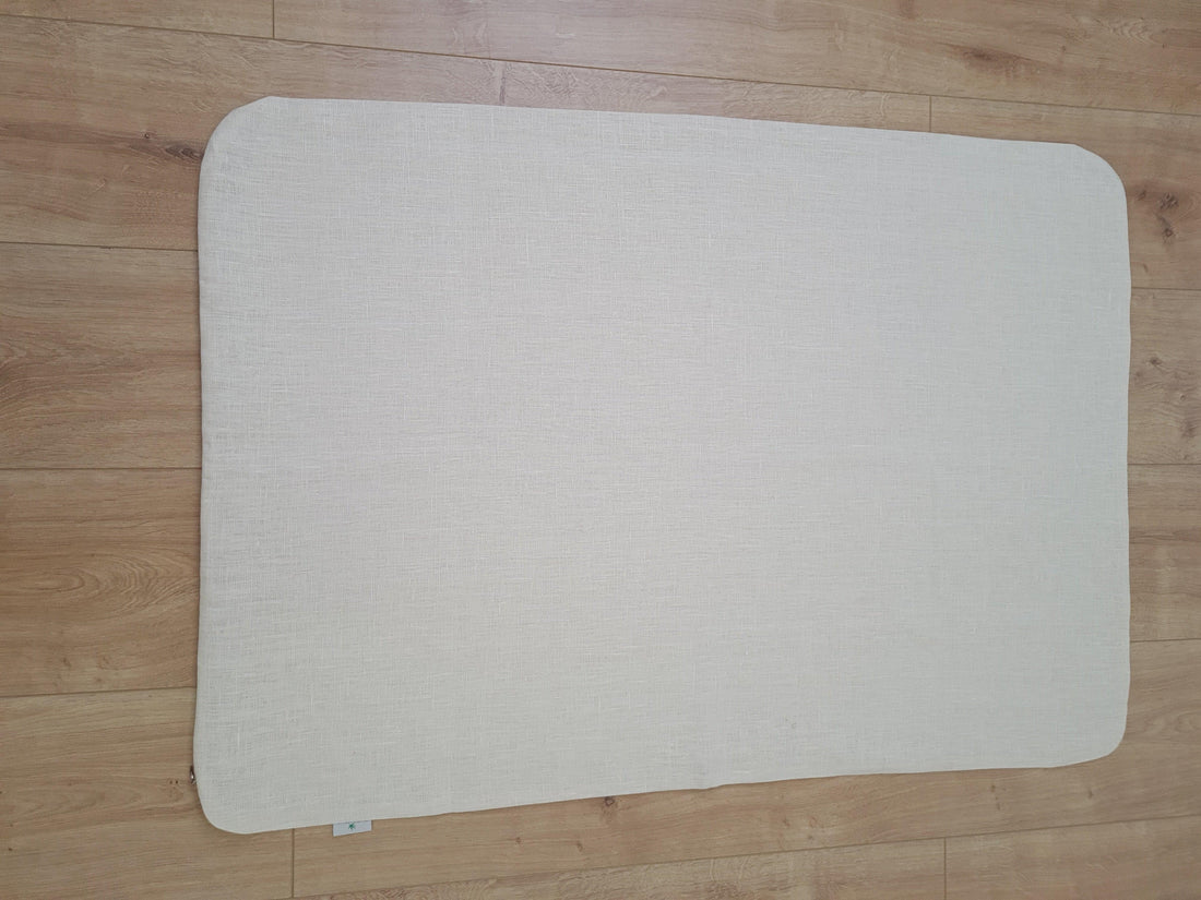 Zabuton cover Linen natural cover with zipper, unfulfilled linen case size 23"x35" without stitches