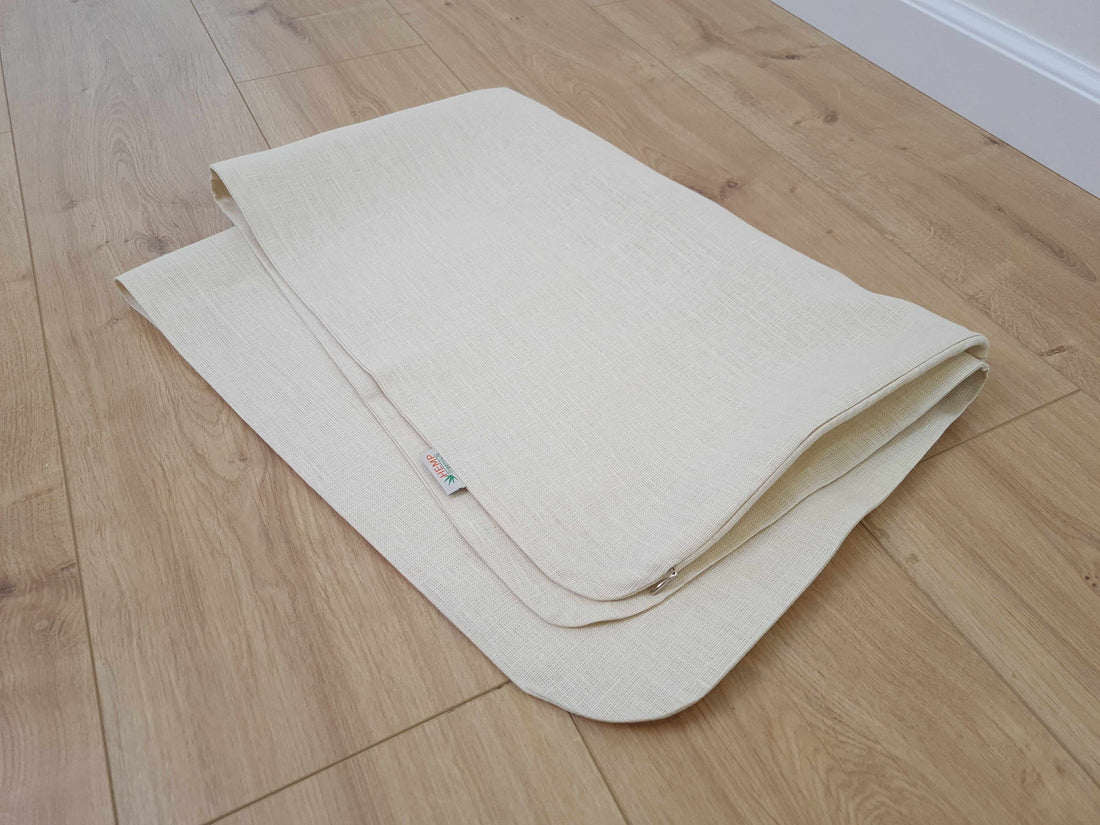 Zabuton cover Linen natural cover with zipper, unfulfilled linen case size 23"x35" without stitches