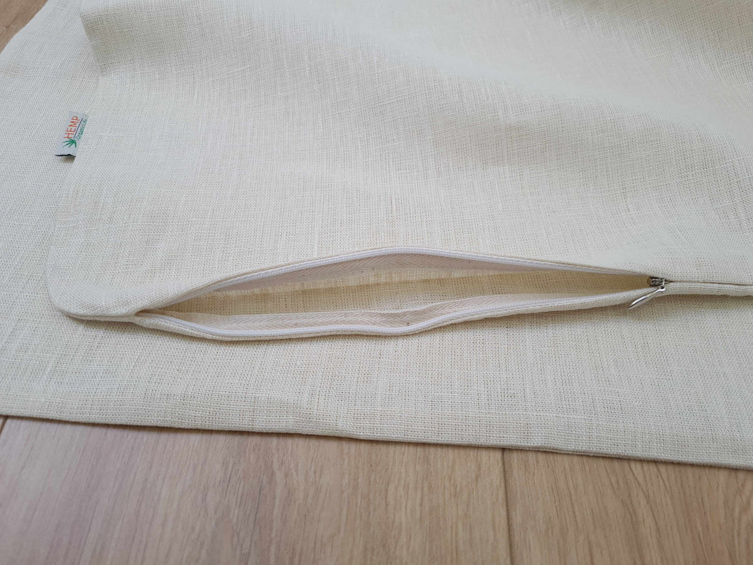 Zabuton cover Linen natural cover with zipper, unfulfilled linen case size 23"x35" without stitches