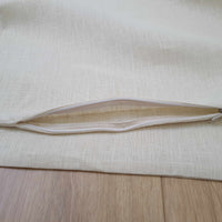 Zabuton cover Linen natural cover with zipper, unfulfilled linen case size 23"x35" without stitches