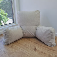 Hemp seat cushion filled organic hemp fiber filling with removable natural zippered cover