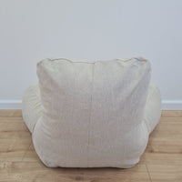 Hemp seat cushion filled organic hemp fiber filling with removable natural zippered cover