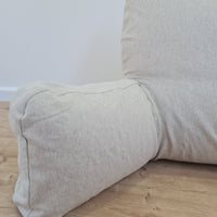 Hemp seat cushion filled organic hemp fiber filling with removable natural zippered cover