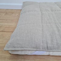 Organic Hemp Linen quilted Cover \ protector for Pet Mat Pad filled Hemp Fiber in non-dyed linen fabric