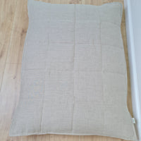 Organic Hemp Linen quilted Cover \ protector for Pet Mat Pad filled Hemp Fiber in non-dyed linen fabric