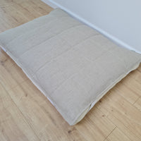 Organic Hemp Linen quilted Cover \ protector for Pet Mat Pad filled Hemp Fiber in non-dyed linen fabric