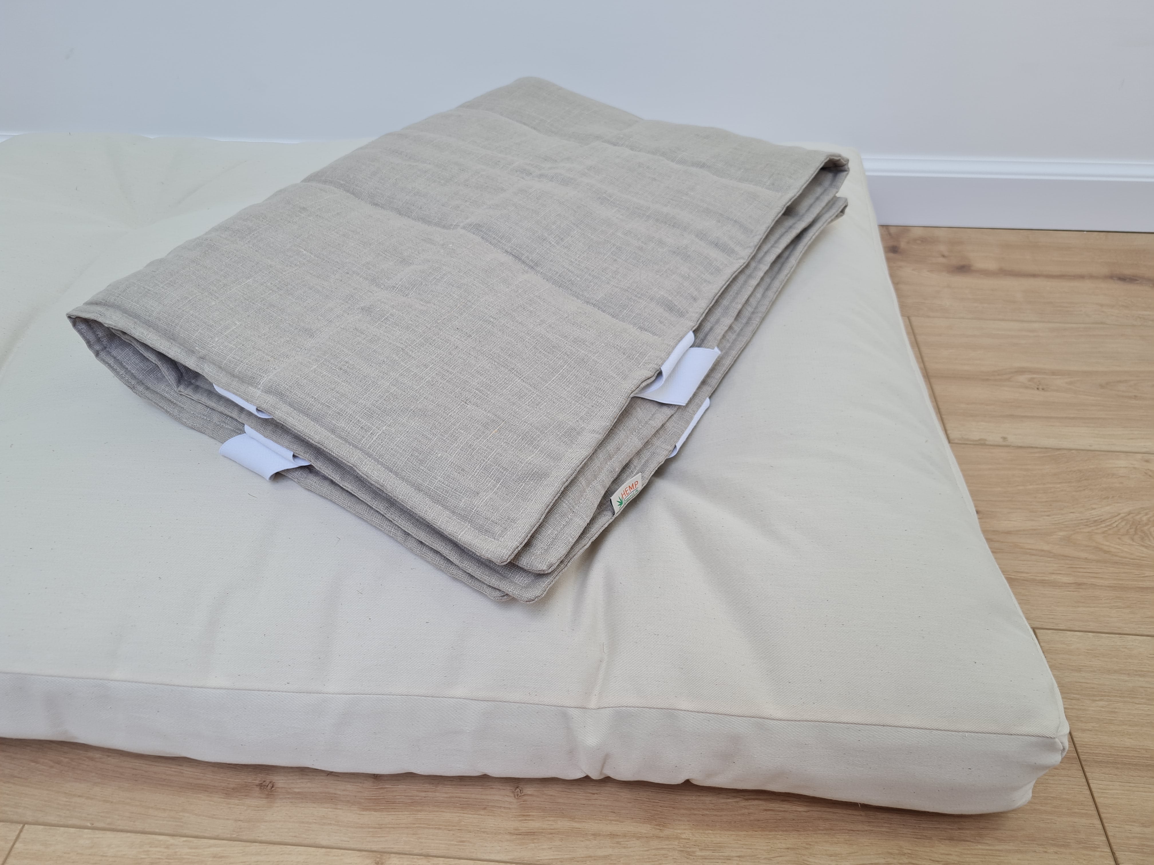 Organic Hemp Linen quilted Cover \ protector for Pet Mat Pad filled Hemp Fiber in non-dyed linen fabric