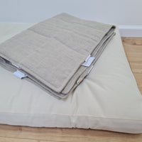 Organic Hemp Linen quilted Cover \ protector for Pet Mat Pad filled Hemp Fiber in non-dyed linen fabric
