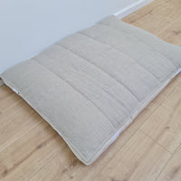 Organic Hemp Linen quilted Cover \ protector for Pet Mat Pad filled Hemp Fiber in non-dyed linen fabric