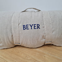 Kinder Garden Hemp Linen Sleep Bag with Pillow School Nap Mat Kids Organic Hemp Fiber Filling in Linen Fabric blanket quilt, hand made