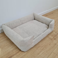 Organic Hemp Pet Bed Removable Washable Natural Linen Cover Bed Filled Organic Hemp Fiber Filler - Dog Cat Pet Bed Cots Mat Cover