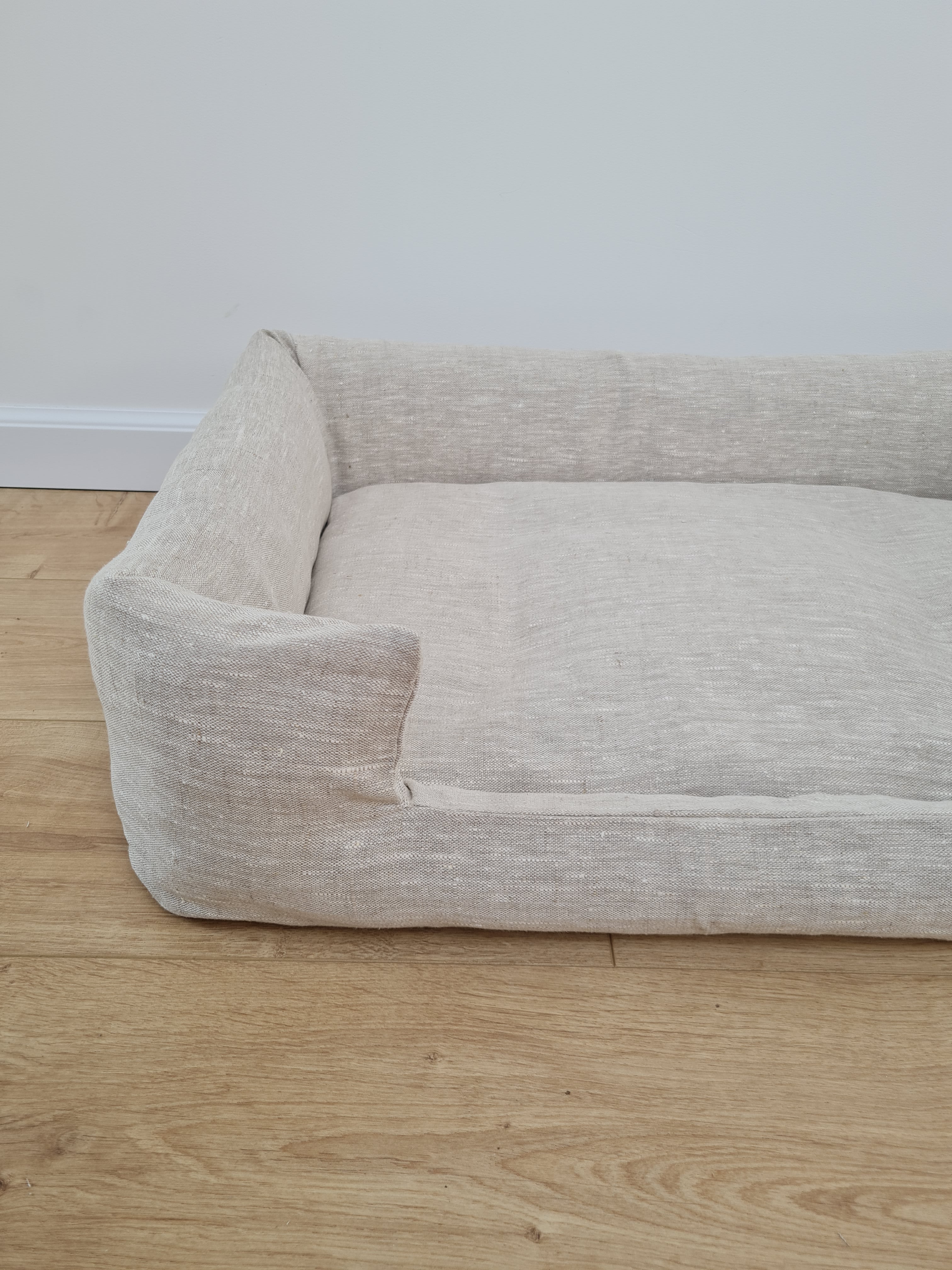 Organic Hemp Pet Bed Removable Washable Natural Linen Cover Bed Filled Organic Hemp Fiber Filler - Dog Cat Pet Bed Cots Mat Cover