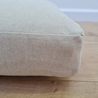Hemp cushion with removable cover Hemp fiber filling in cotton fabric with linen cover Floor cushion custom made size