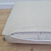 Hemp cushion with removable cover Hemp fiber filling in cotton fabric with linen cover Floor cushion custom made size