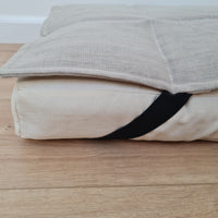 Organic Hemp Linen quilted Cover \ protector for Pet Mat Pad filled Hemp Fiber in non-dyed linen fabric