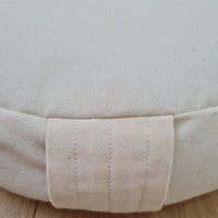 Heart-shaped floor cushion filled Buckwheat hulls in natural undyed cotton fabric/Organic cushion/Meditation pillow for Yoga studio