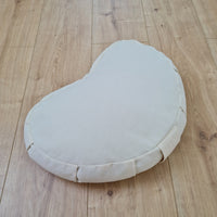 Heart-shaped floor cushion filled Buckwheat hulls in natural undyed cotton fabric/Organic cushion/Meditation pillow for Yoga studio