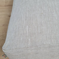 Hemp cushion with removable cover Hemp fiber filling in cotton fabric with linen cover Floor cushion custom made size