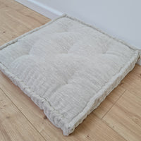 Hemp Custom madeWindow Mudroom Floor bench cushion filled organic hemp fiber in natural non-dyed light gray linen fabric all natural pillow