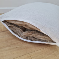 HEMP Pillow filled organic HEMP FIBER in linen fabric with regulation height Hemp pillow