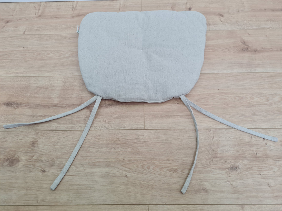 Hemp Linen seat cushion for chair with ties filled organic hemp fiber in natural non dyed linen fabric Chair Cushion Pillow seat custom size