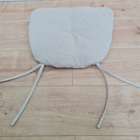 Hemp Linen seat cushion for chair with ties filled organic hemp fiber in natural non dyed linen fabric Chair Cushion Pillow seat custom size