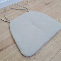 Hemp Linen seat cushion for chair with ties filled organic hemp fiber in natural non dyed linen fabric Chair Cushion Pillow seat custom size