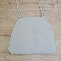 Hemp Linen seat cushion for chair with ties filled organic hemp fiber in natural non dyed linen fabric Chair Cushion Pillow seat custom size