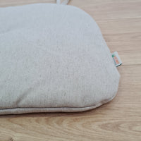 Hemp Linen seat cushion for chair with ties filled organic hemp fiber in natural non dyed linen fabric Chair Cushion Pillow seat custom size