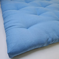 Organic Play mat filled HEMP Fiber in blue linen fabric Nursery Baby Blanket Blanky padded