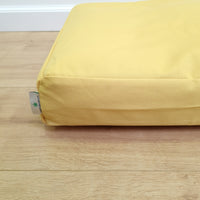 Hemp Pet Mat Pad Cushion Removable Cotton Water Repellent Cover in Pear Color Washable Organic Hemp Fiber Filler in Cotton Fabric Padded Dog