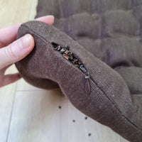 Floor cushion with Buckwheat hulls 23"x35" in linen/Meditation cushion for Yoga studio/ zabuton Organic Massage Natural Pillow seat