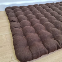 Floor cushion with Buckwheat hulls 23"x35" in linen/Meditation cushion for Yoga studio/ zabuton Organic Massage Natural Pillow seat