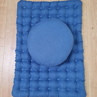 Meditation Set Zafu & Zabuton with Buckwheat hulls Meditation pillow Meditation cushion Meditation pouf Zen cushion Meditation Space Yoga