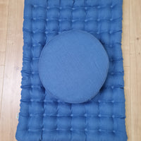 Zafu Linen floor cushion with Buckwheat hulls /Organic Meditation cushion/buckwheat/ pillow seat/Meditation cushion for Yoga studio