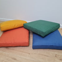 Hemp cushion with removable cover Hemp fiber filling in cotton fabric with linen cover Floor cushion custom made size