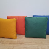 Hemp cushion with removable cover Hemp fiber filling in cotton fabric with linen cover Floor cushion custom made size